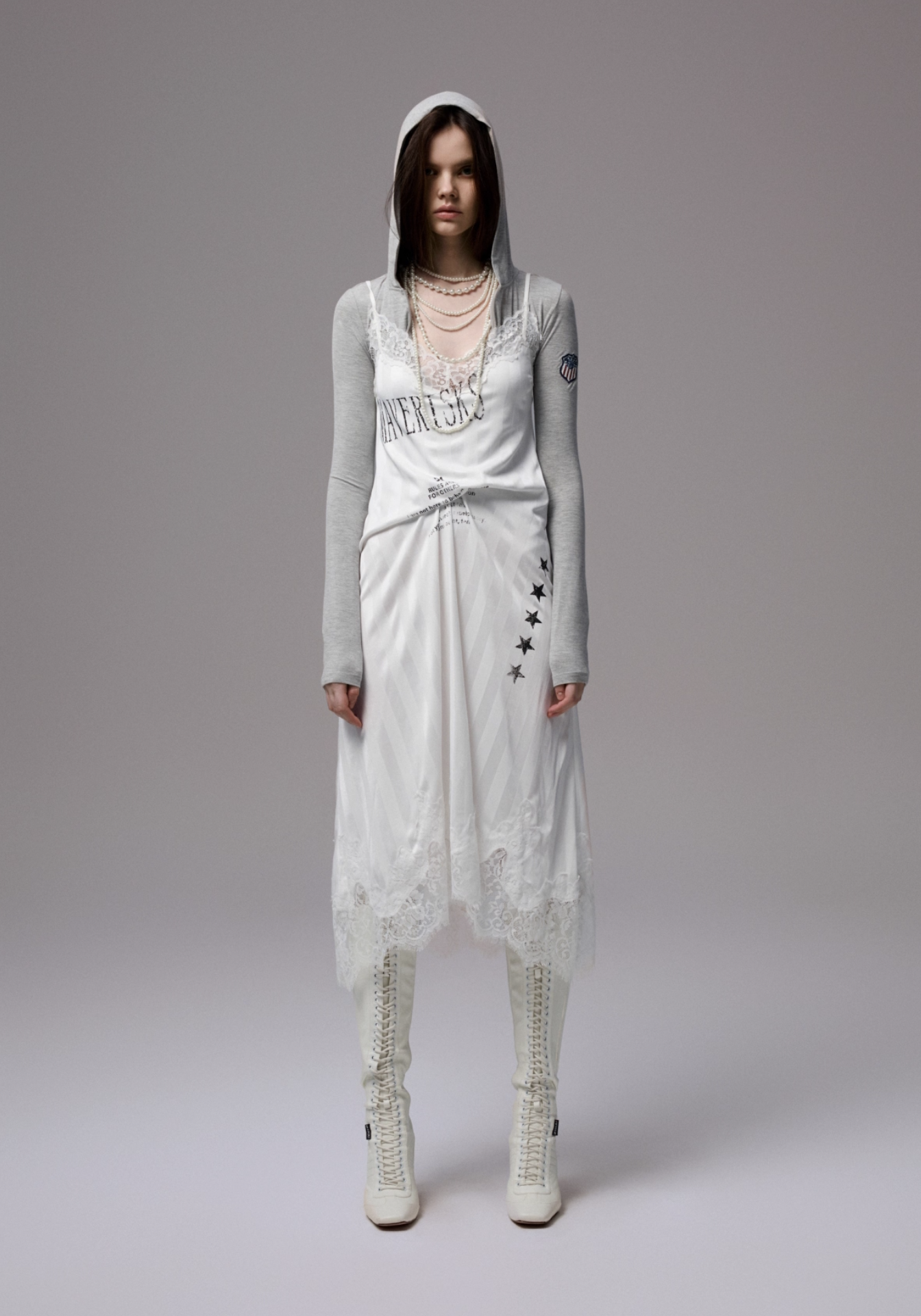 IN STOCK ♱ VINTAGE LACE-TRIM SLIP DRESS - 2colors - Image 15