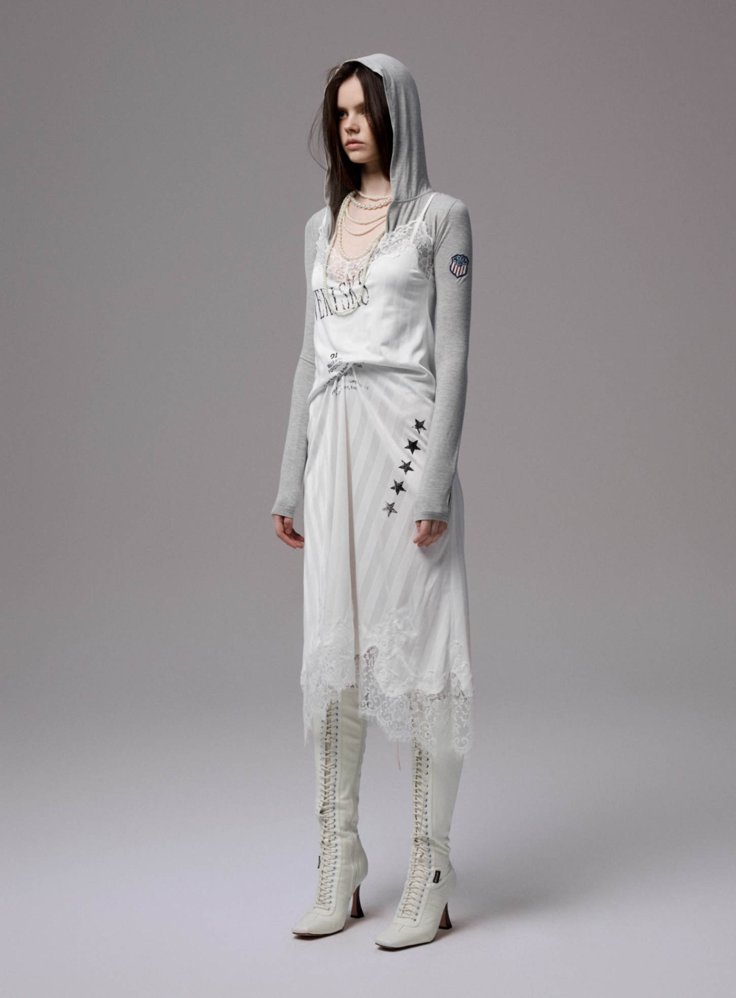 IN STOCK ♱ VINTAGE LACE-TRIM SLIP DRESS - 2colors - Image 16