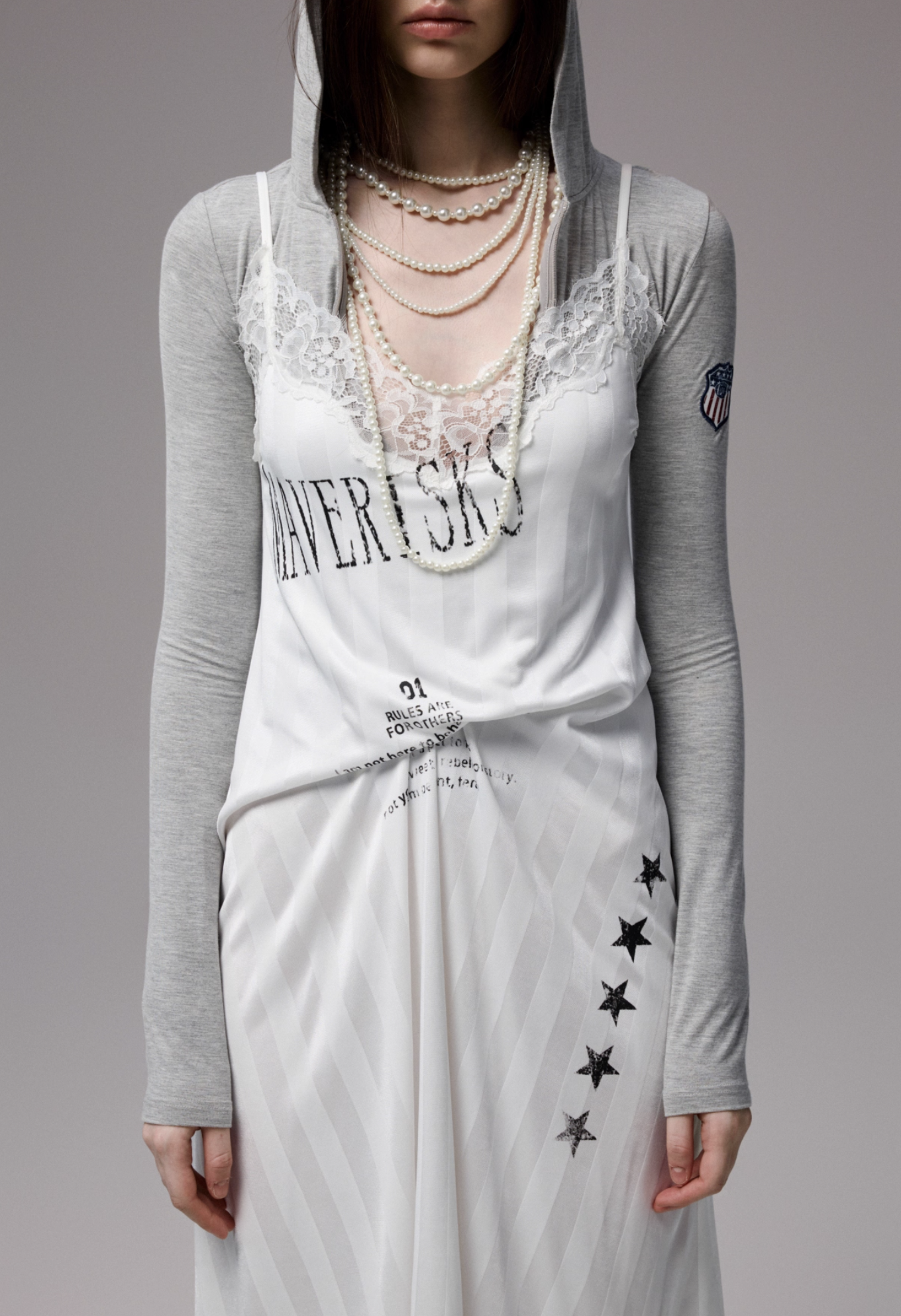 IN STOCK ♱ VINTAGE LACE-TRIM SLIP DRESS - 2colors - Image 17