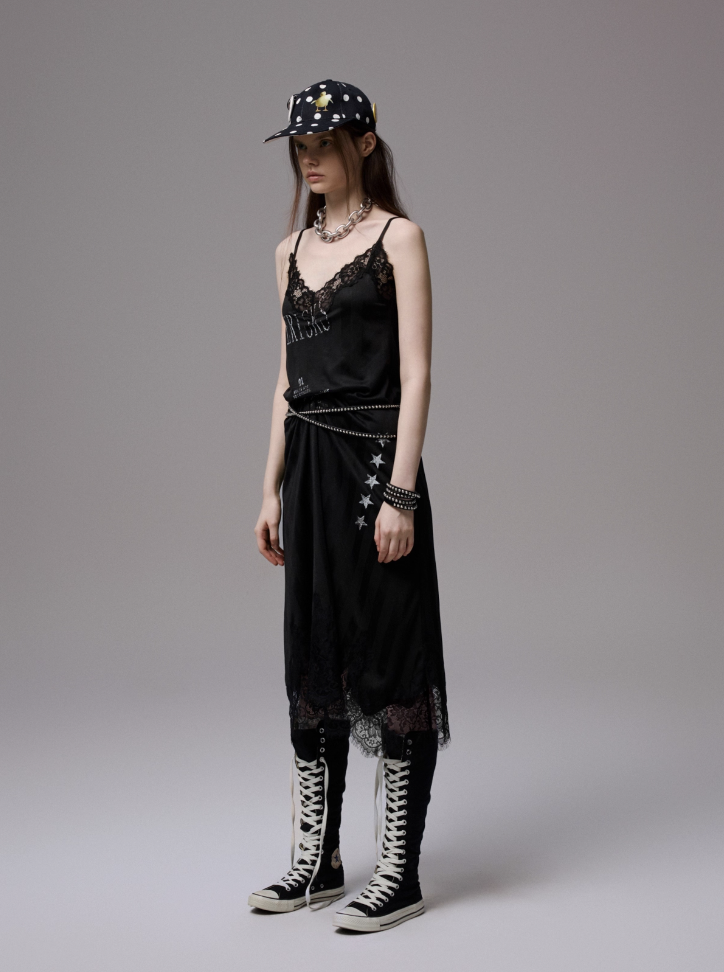 IN STOCK ♱ VINTAGE LACE-TRIM SLIP DRESS - 2colors - Image 4