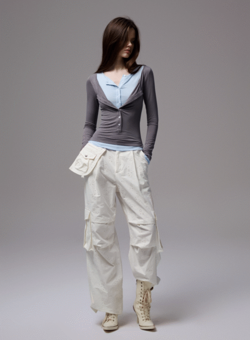 Alternative view of IN STOCK ♱ RABANNE FAUX TWO-PIECE TOP - 3colors