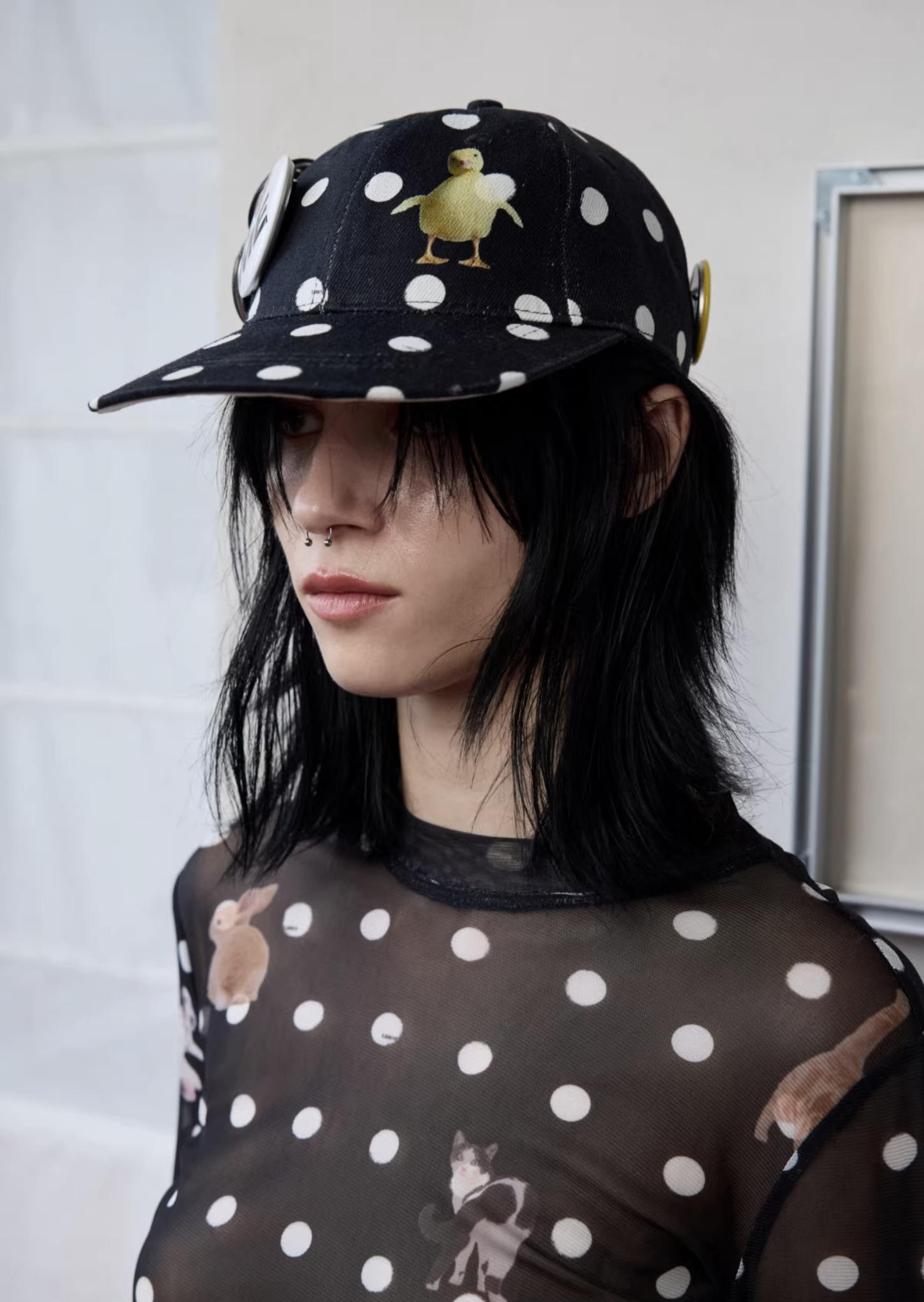 IN STOCK ♱ POLKA DOTS POP CAP + PLAYFUL REMOVABLE PIN BADGES - Image 3