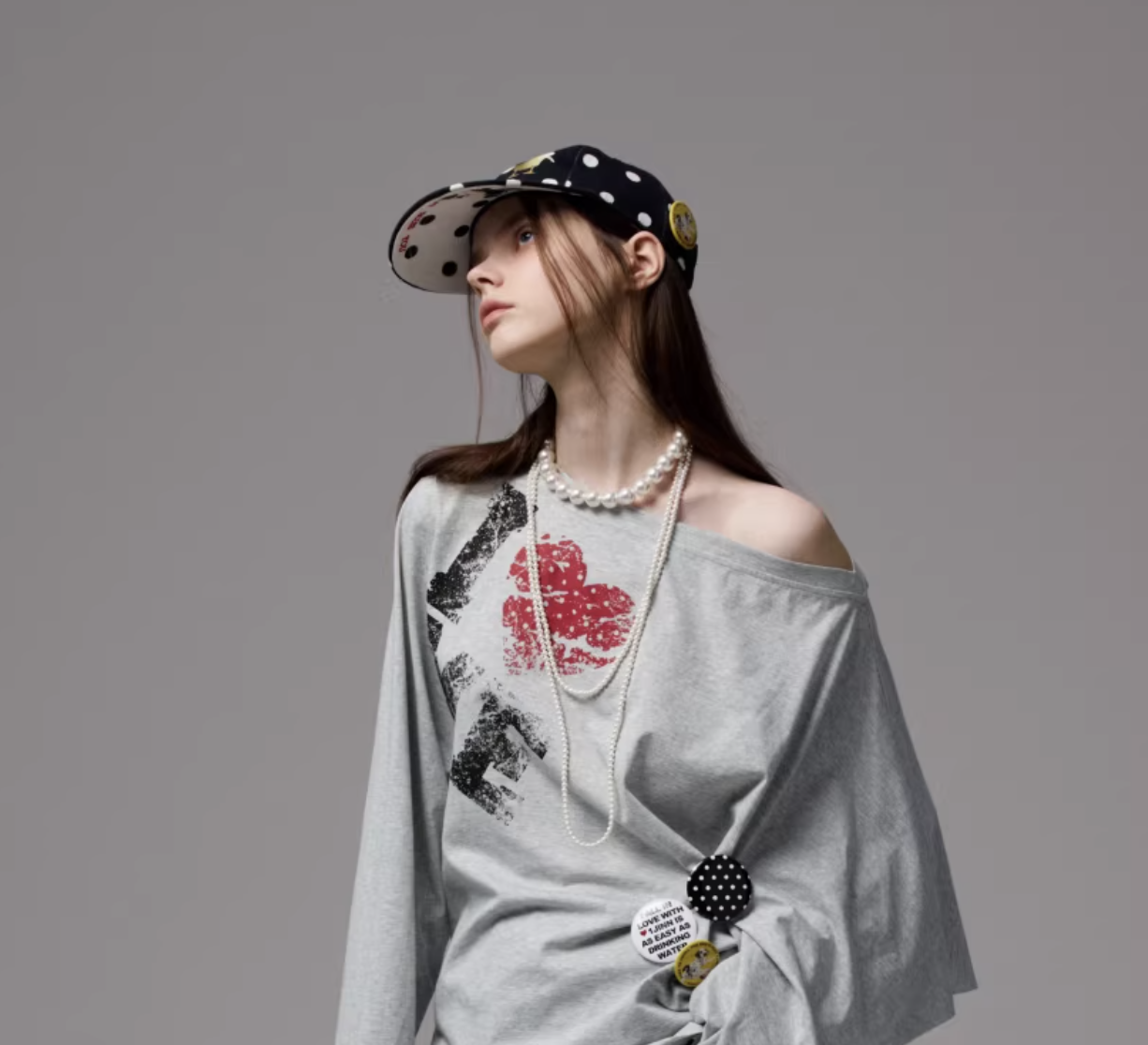 IN STOCK ♱ POLKA DOTS POP CAP + PLAYFUL REMOVABLE PIN BADGES - Image 5