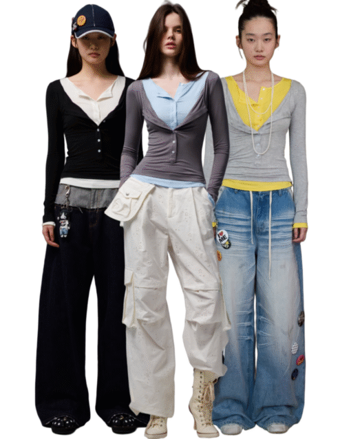 IN STOCK ♱ RABANNE FAUX TWO-PIECE TOP - 3colors