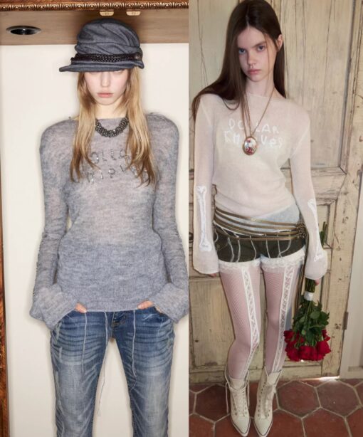 ♱ SEQUIN SHEER KNIT TOP - 3colors ♱ PRE-ORDER 10 DAYS