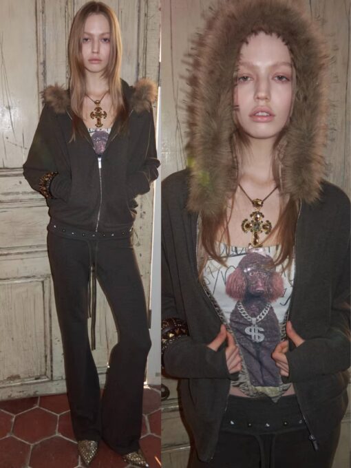 ♱ BATWING HOODIE & FLARED PANTS SET - 3colors ♱ PRE-ORDER 10 DAYS