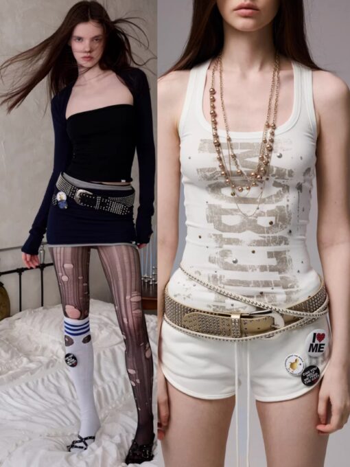 IN STOCK ♱ PUNK METAL STUD BELT - 3colors ♱