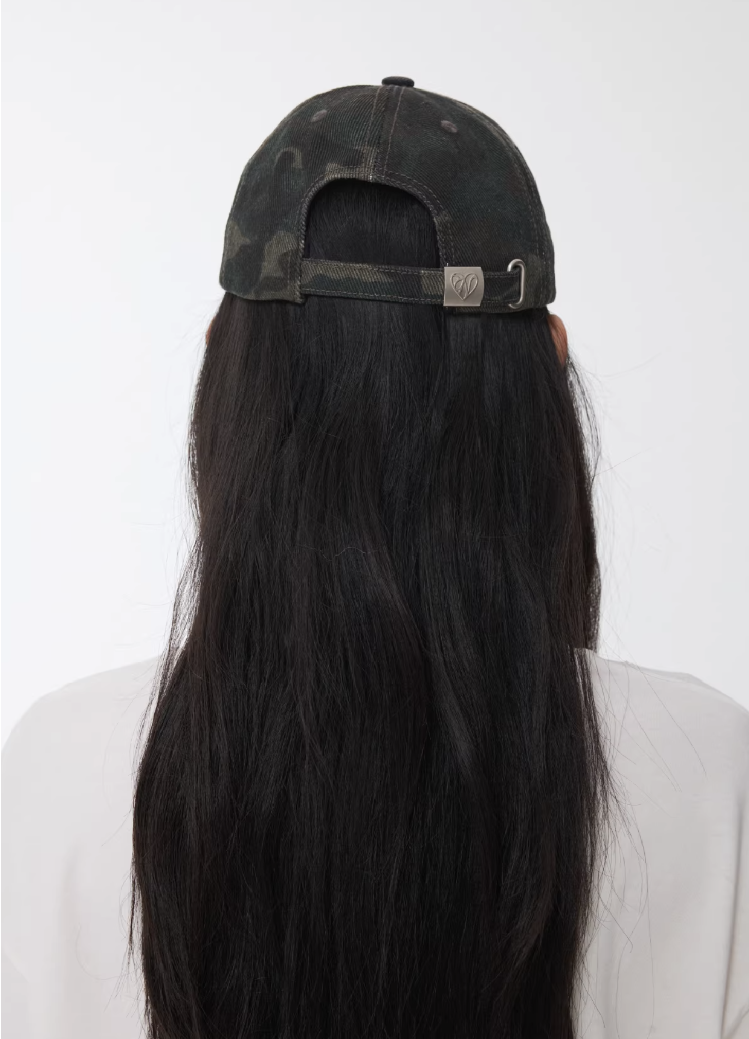IN STOCK ♱ DISTRESSED STAR-STUDDED BASEBALL CAP ♱ GREEN CAMOUFLAGE - Image 4