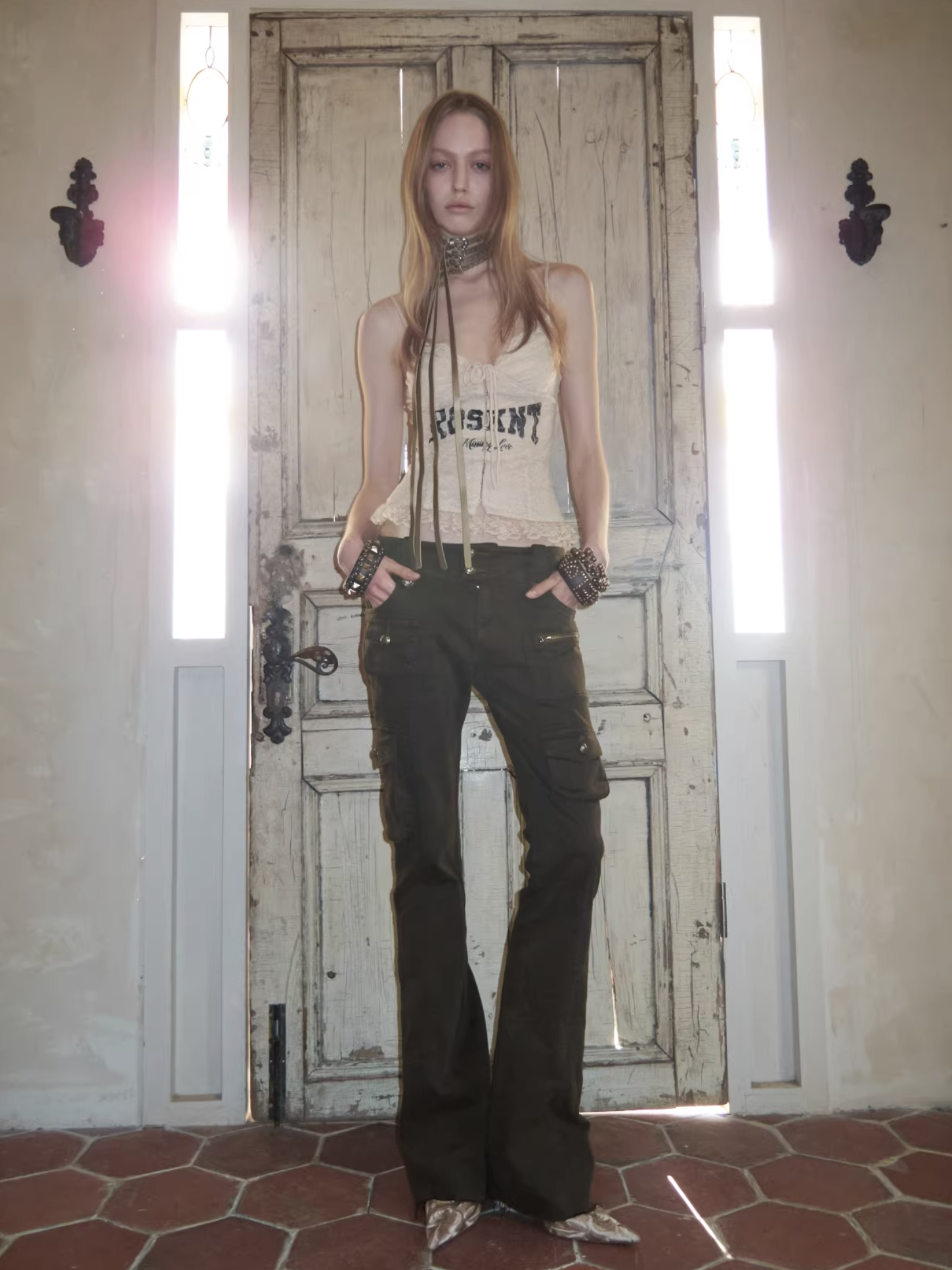 ♱ ROSIE LACE-UP LETTER PRINT CORSET CAMISOLE - 3colors ♱ PRE-ORDER 10 DAYS - Image 15