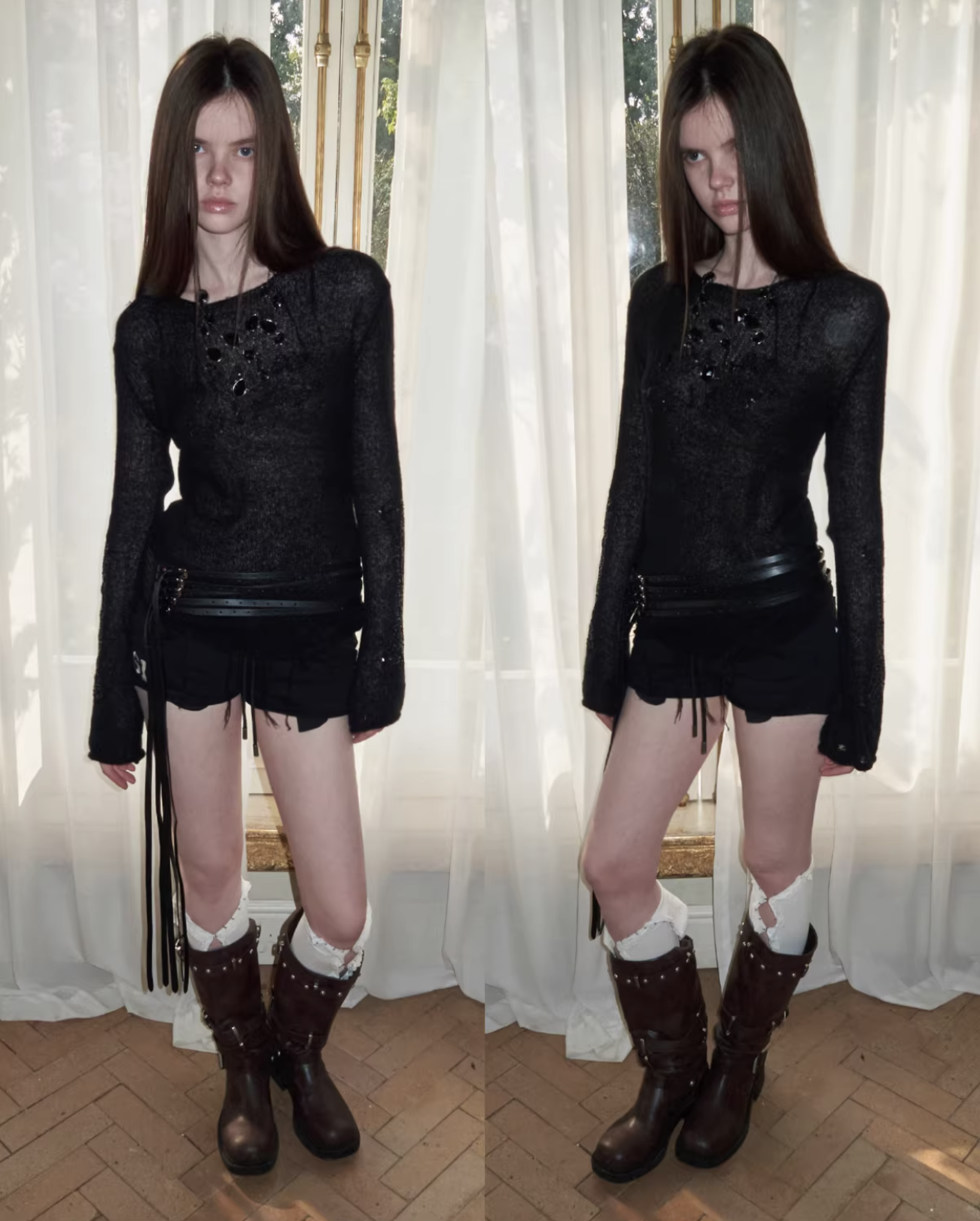 ♱ SEQUIN SHEER KNIT TOP - 3colors ♱ PRE-ORDER 10 DAYS - Image 7