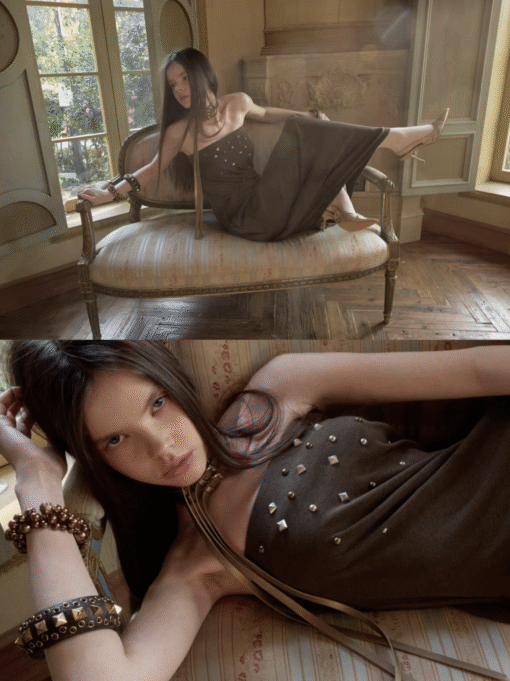 Alternative view of ♱ STUDDED SCULPTURAL MAXI DRESS - 3colors ♱ PRE-ORDER 10 DAYS