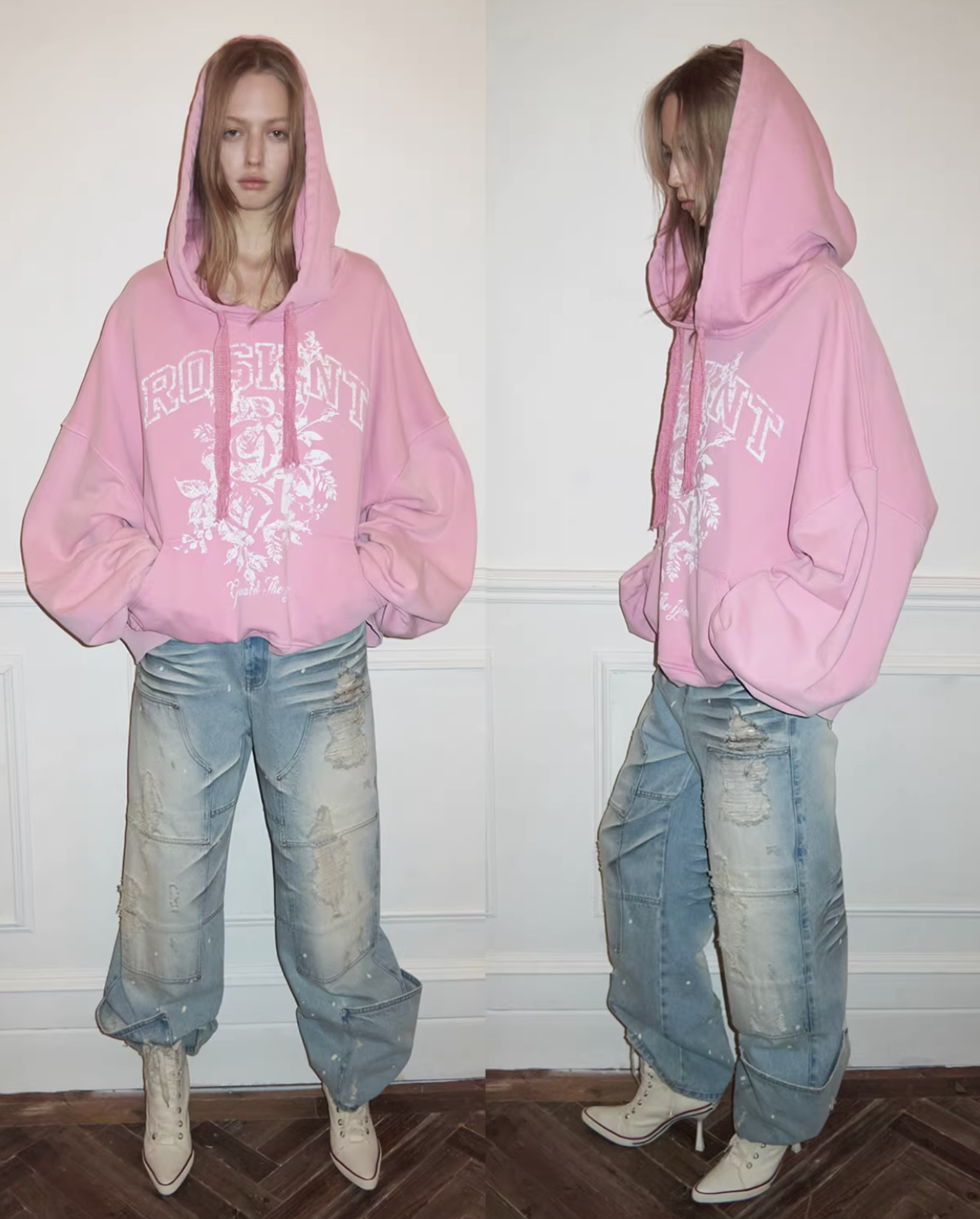 ♱ WASHED DISTRESSED STRAIGHT-LEG JEANS ♱ PRE-ORDER 10 DAYS - Image 3