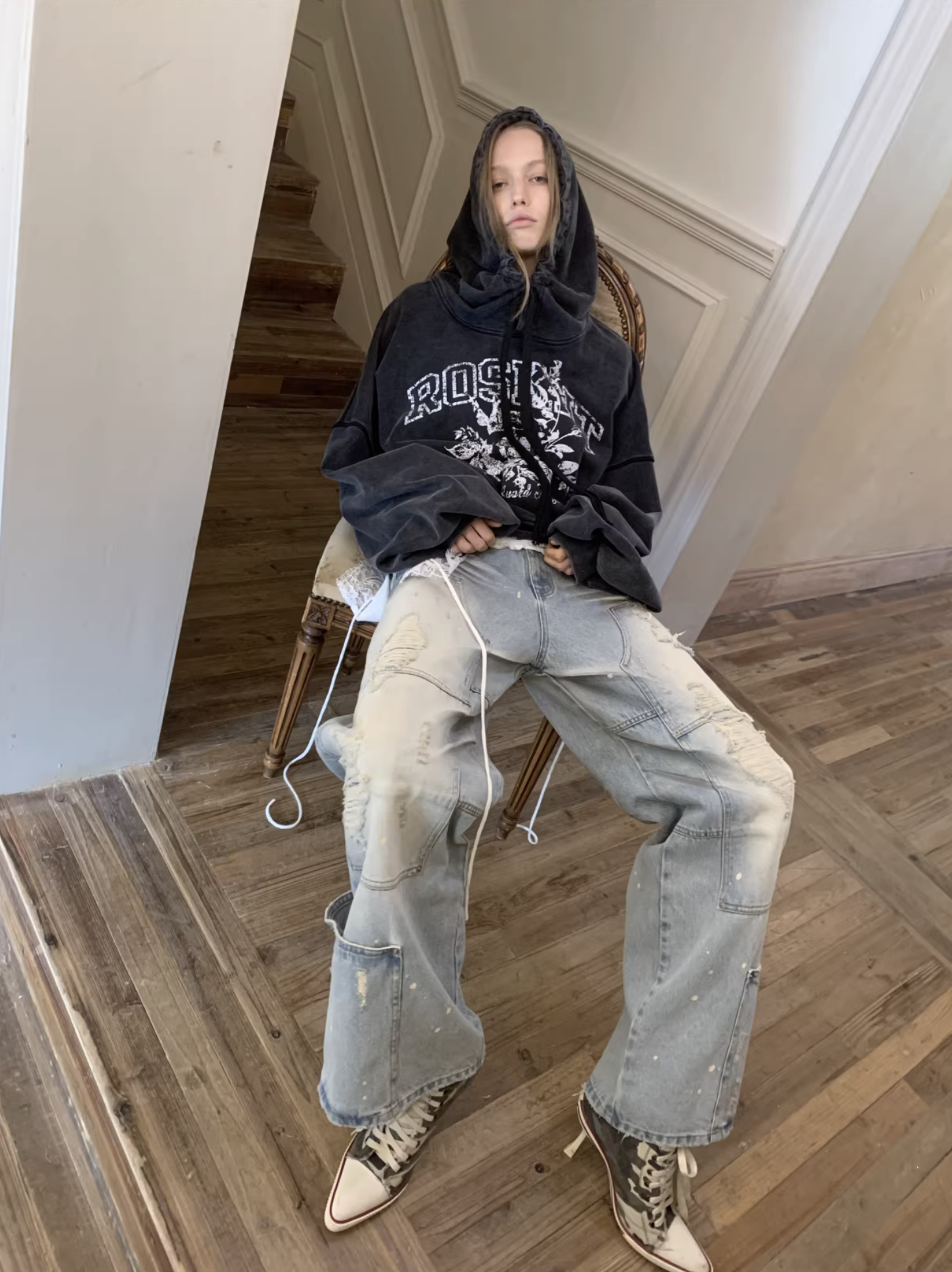 ♱ WASHED DISTRESSED STRAIGHT-LEG JEANS ♱ PRE-ORDER 10 DAYS - Image 18