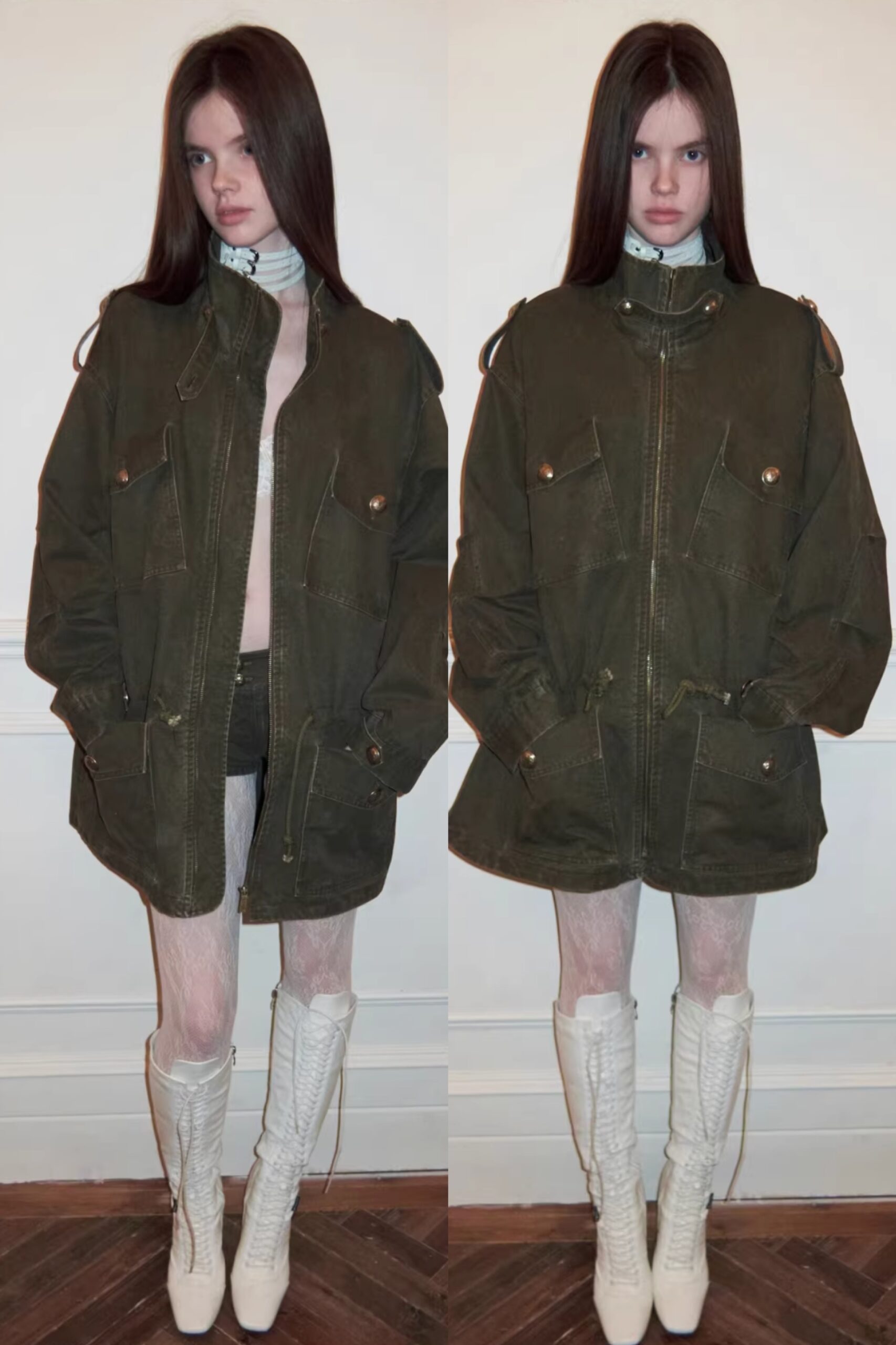 IN STOCK ♱ UTILITY CINCH FIELD JACKET - 2colors