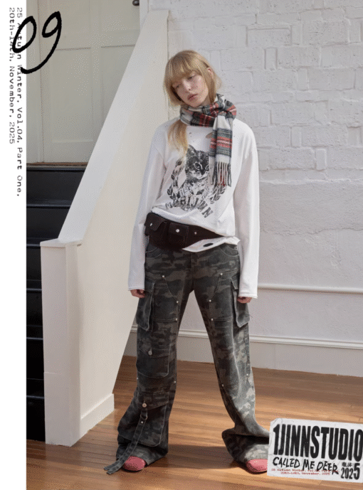 Alternative view of IN STOCK ♱ UTILITY CAMO MULTI-POCKET JEANS - 2colors