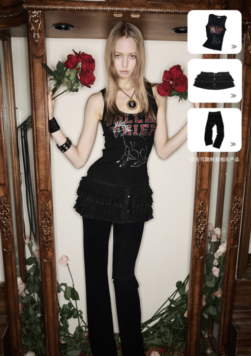 Alternative view of IN STOCK ♱ Y2K STUDDED DOLLAR THIEF TANK ♱ 2colors