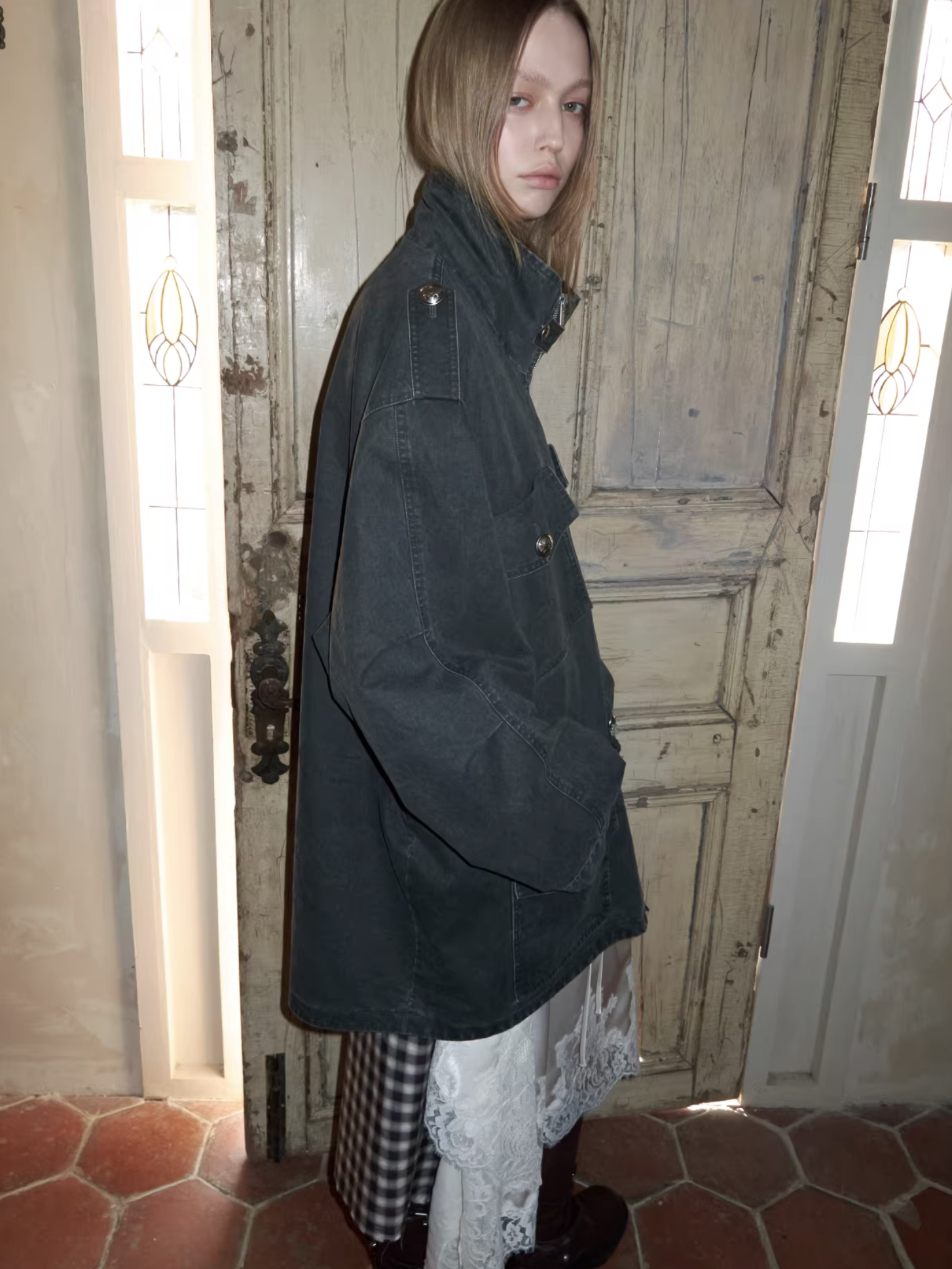 IN STOCK ♱ UTILITY CINCH FIELD JACKET - 2colors - Image 5