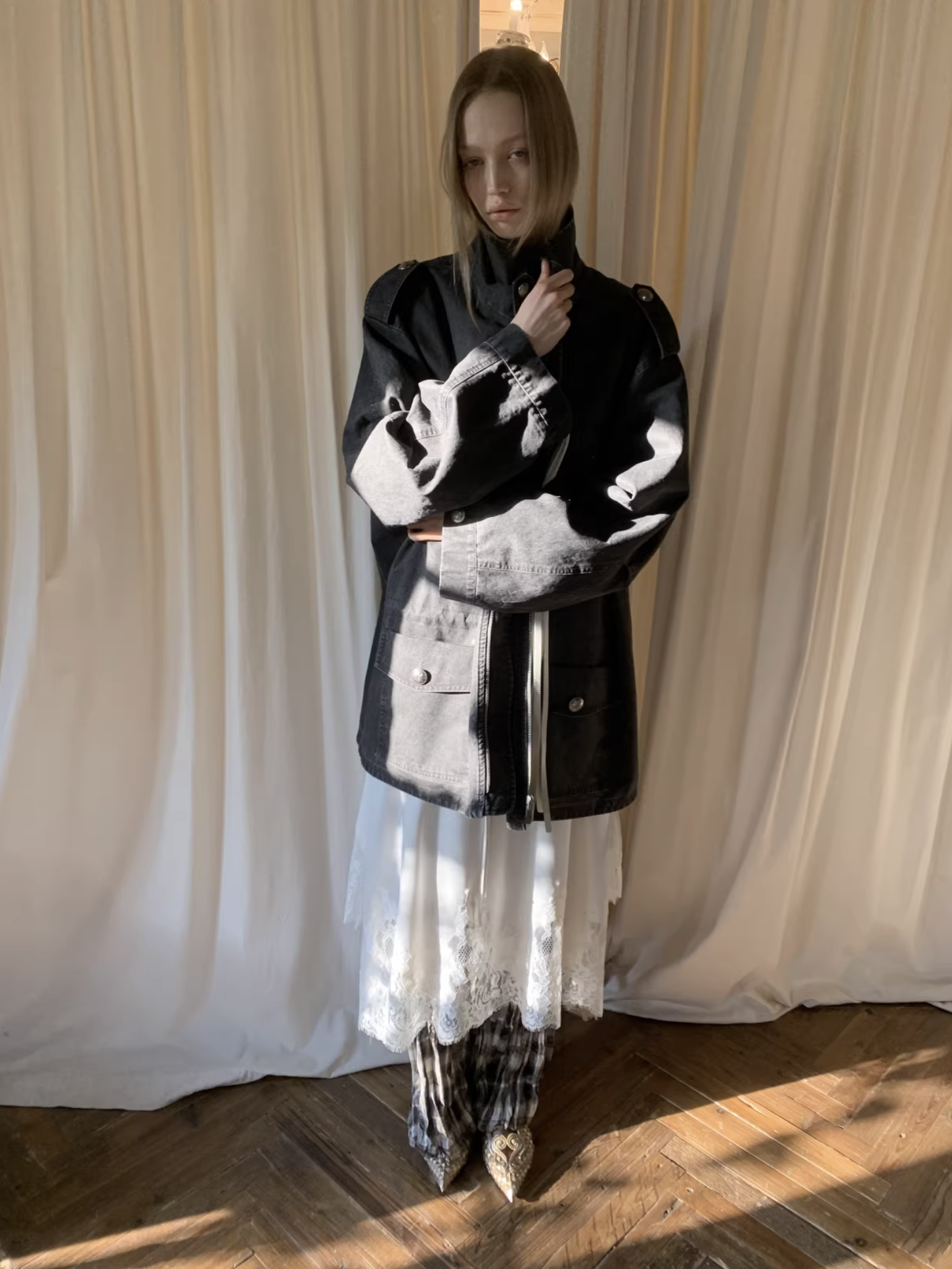 IN STOCK ♱ UTILITY CINCH FIELD JACKET - 2colors - Image 10