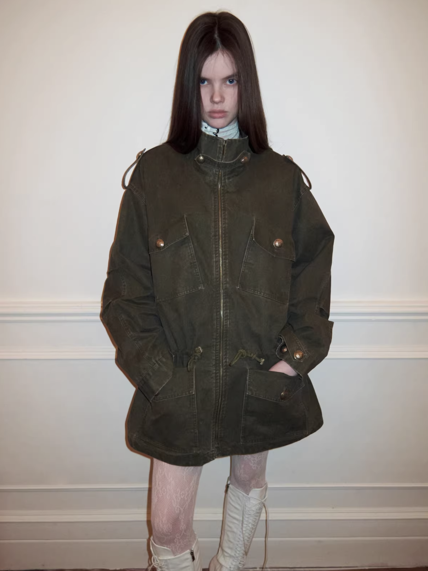 IN STOCK ♱ UTILITY CINCH FIELD JACKET - 2colors - Image 18