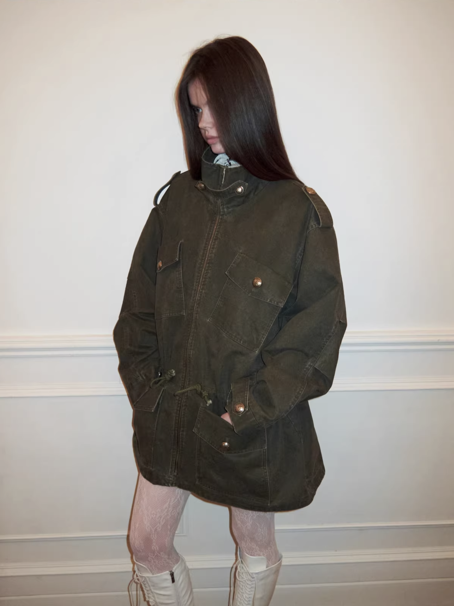 IN STOCK ♱ UTILITY CINCH FIELD JACKET - 2colors - Image 21