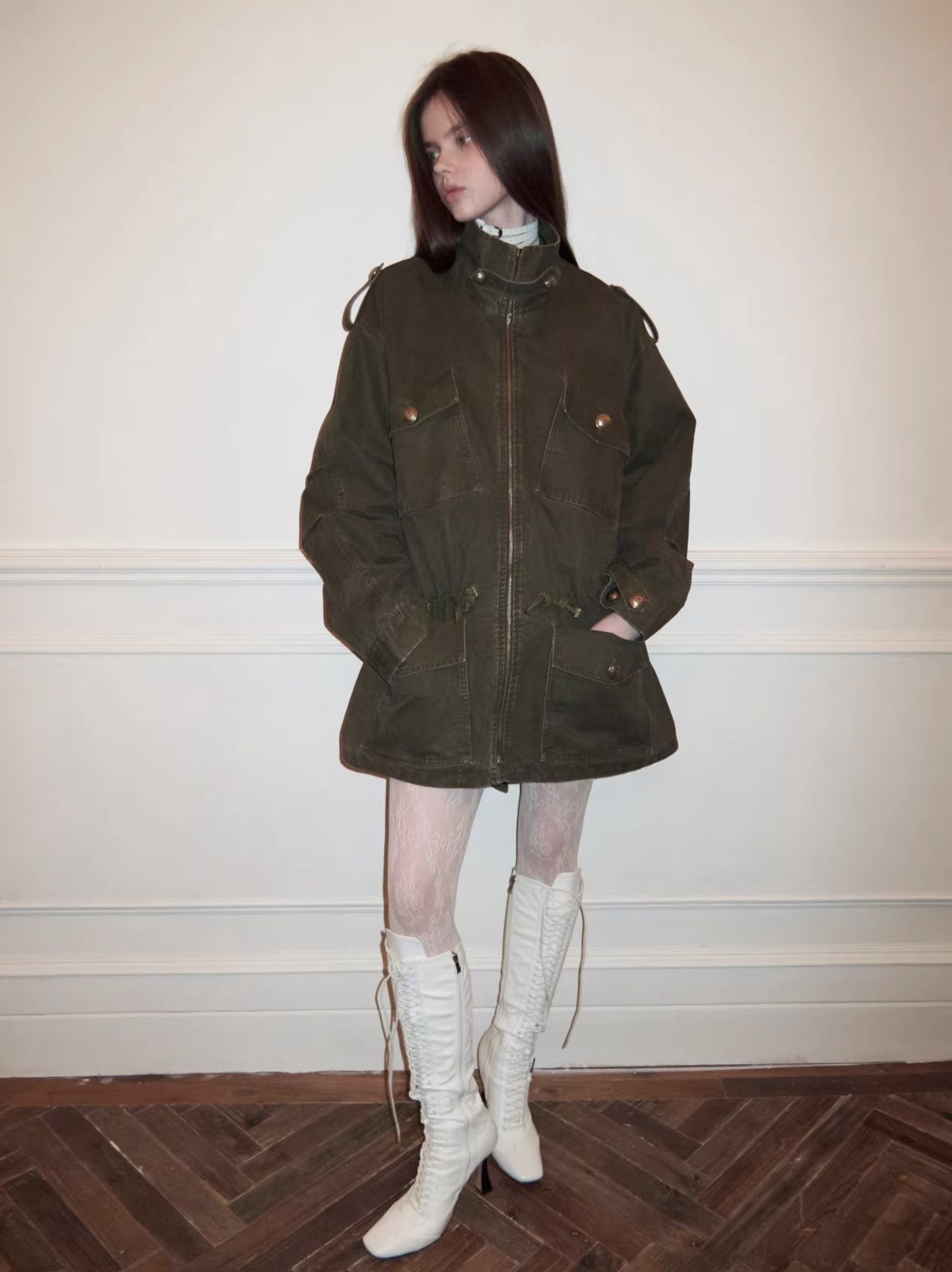 IN STOCK ♱ UTILITY CINCH FIELD JACKET - 2colors - Image 22