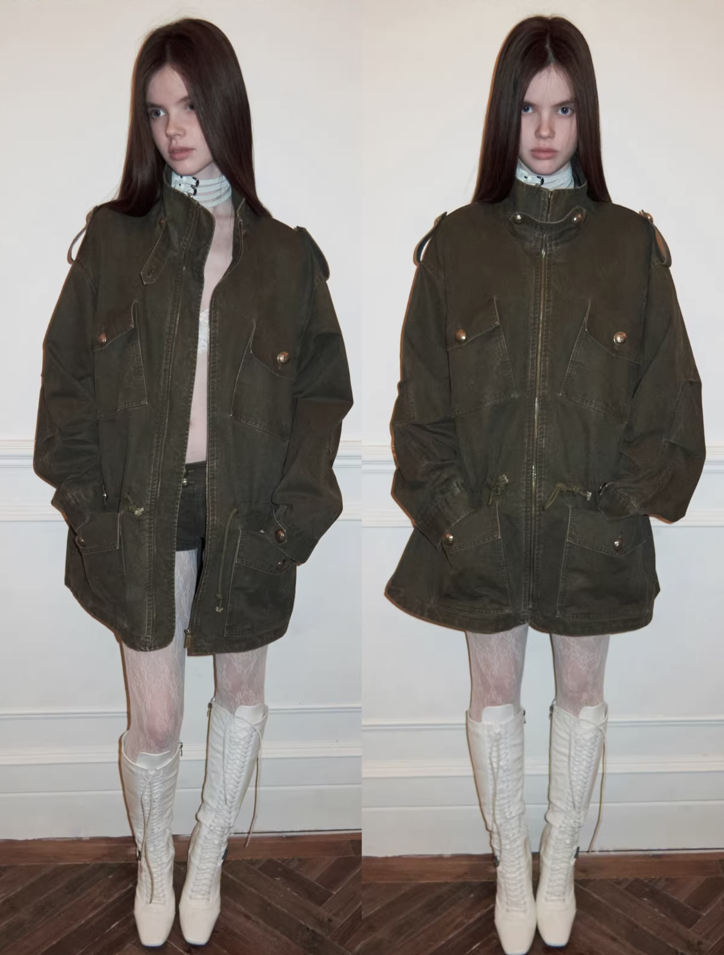 IN STOCK ♱ UTILITY CINCH FIELD JACKET - 2colors - Image 17