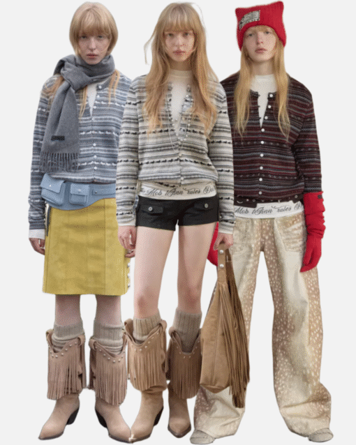 IN STOCK ♱ NORDIC HORSE TIE CARDIGAN - 3colors