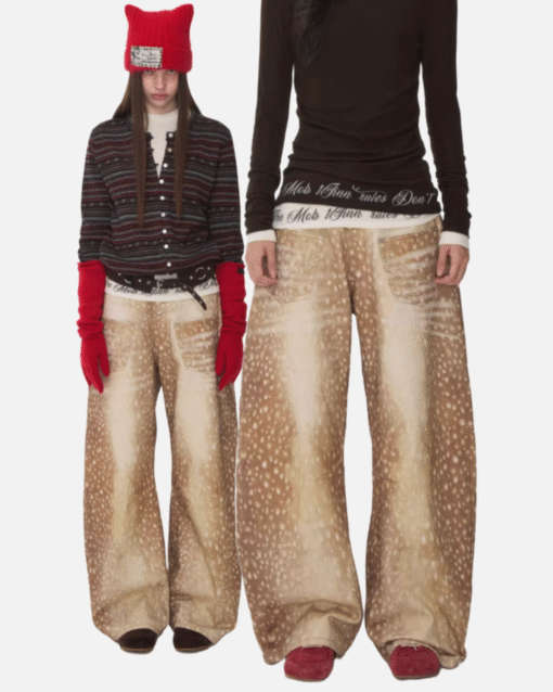 IN STOCK ♱ CHU BAMBI WIDE-LEG JEANS