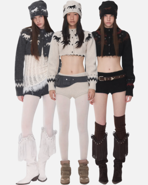 IN STOCK ♱ NORDIC HORSE KNIT 2-PIECE SET - 3colors