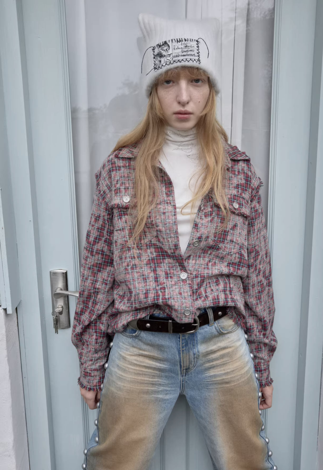 IN STOCK ♱ KOMO WASHED PLAID SHIRT - 2colors - Image 5