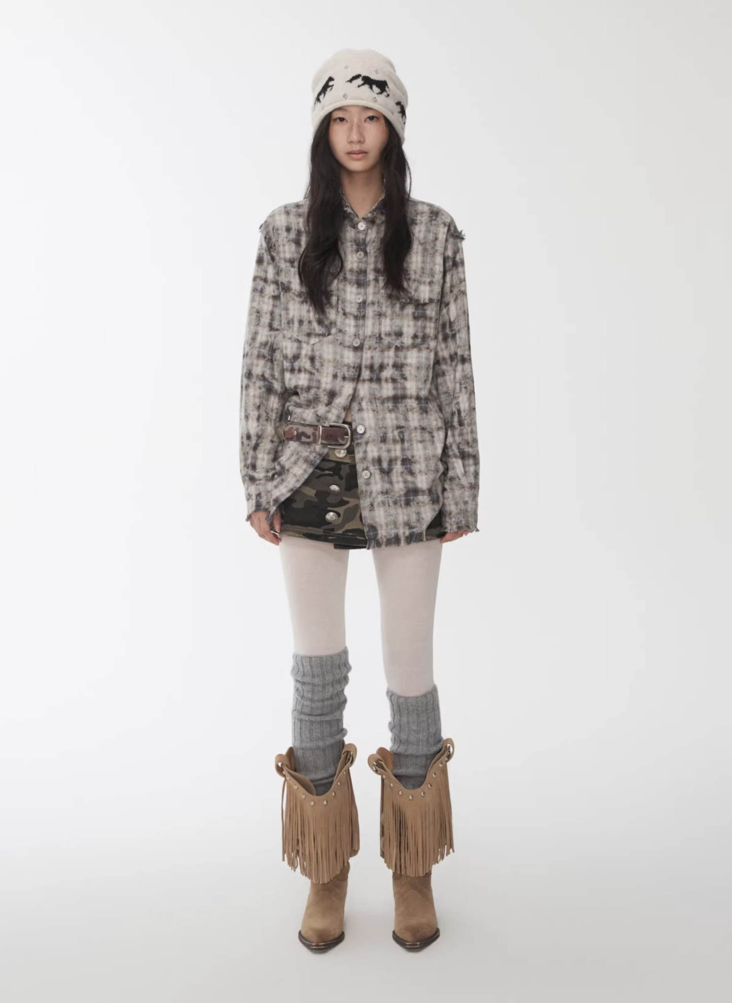 IN STOCK ♱ KOMO WASHED PLAID SHIRT - 2colors - Image 16