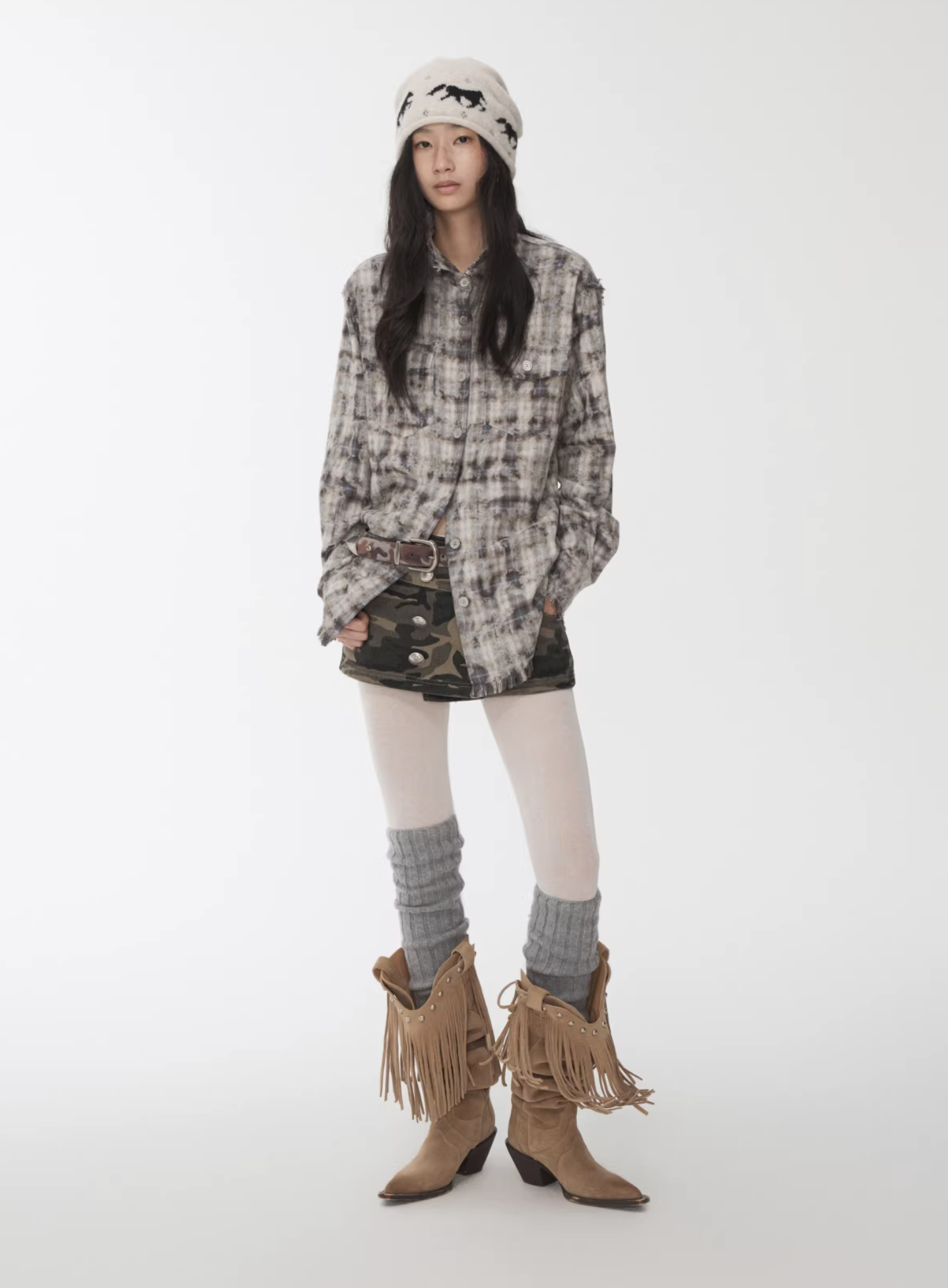 IN STOCK ♱ KOMO WASHED PLAID SHIRT - 2colors - Image 19