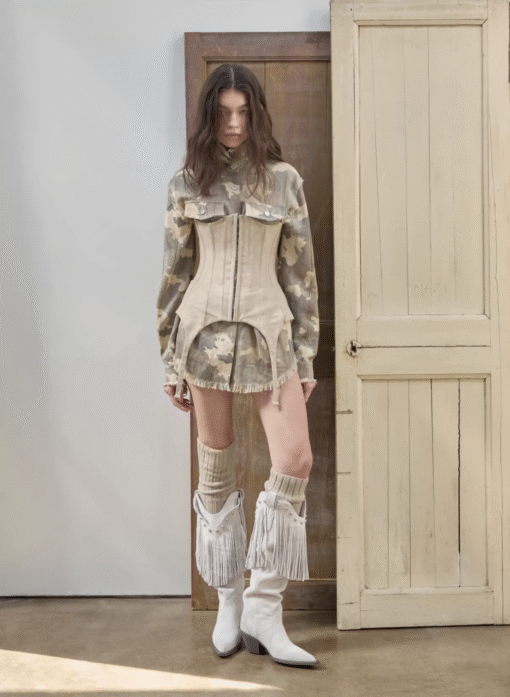 Alternative view of IN STOCK ♱ VINTAGE CAMO RAW-EDGE SHIRT