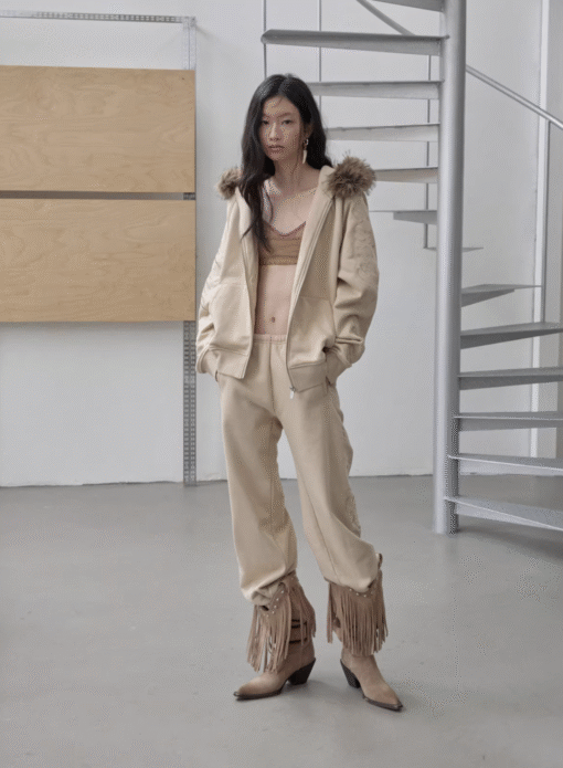 Alternative view of IN STOCK ♱ JELENE HOODIE FUR SWEATSHIRT & SWEATPANTS - 2colors