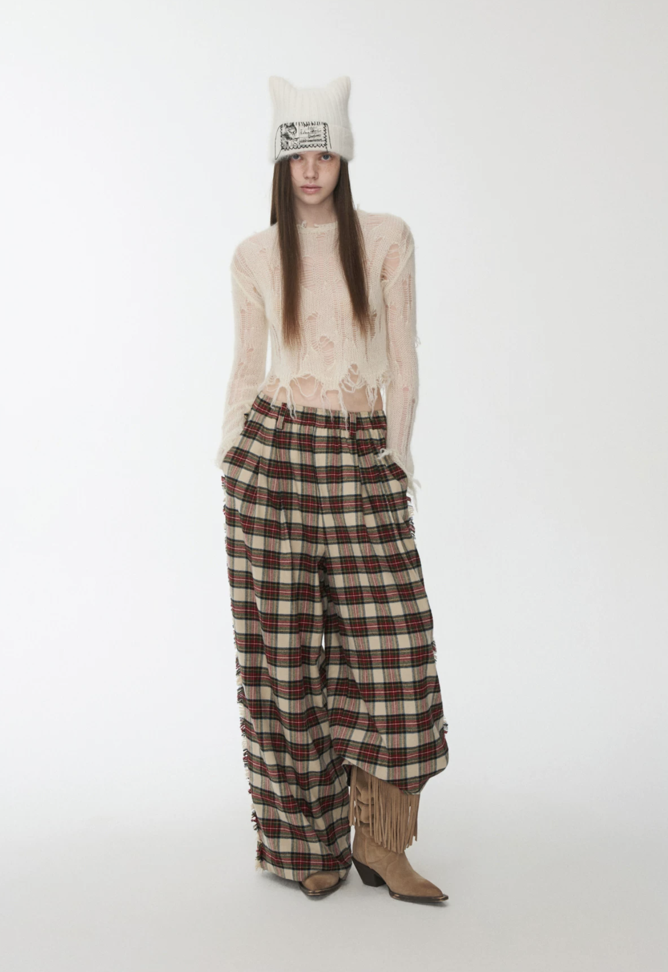 IN STOCK ♱ MOHAIR DISTRESSED FITTED CROPPED SWEATER - 3colors - Image 17