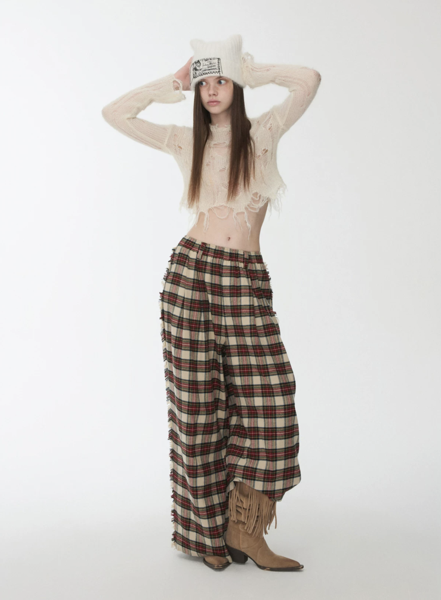 IN STOCK ♱ MOHAIR DISTRESSED FITTED CROPPED SWEATER - 3colors - Image 18