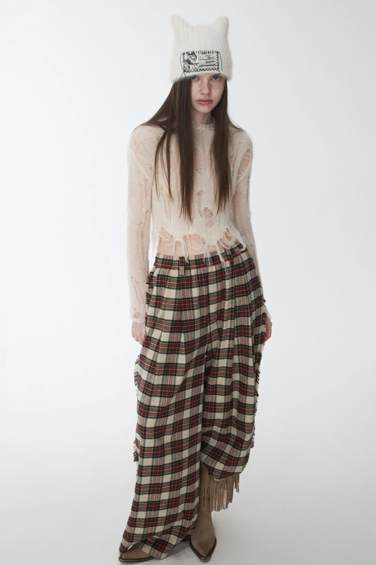IN STOCK ♱ MOHAIR DISTRESSED FITTED CROPPED SWEATER - 3colors - Image 20