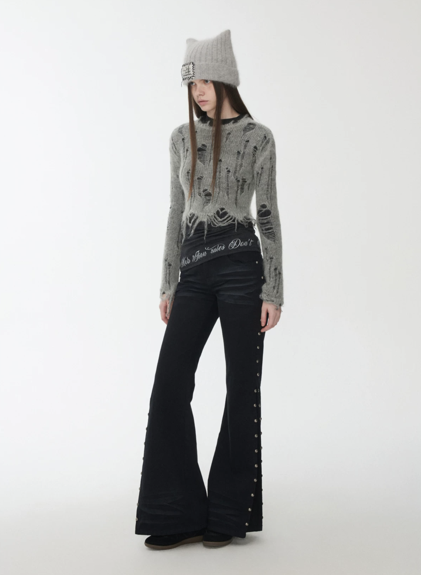 IN STOCK ♱ MOHAIR DISTRESSED FITTED CROPPED SWEATER - 3colors - Image 21