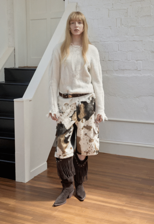 IN STOCK ♱ VINTAGE PATCHWORK UTILITY CULOTTE SHORTS
