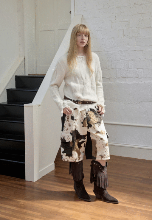 Alternative view of IN STOCK ♱ VINTAGE PATCHWORK UTILITY CULOTTE SHORTS