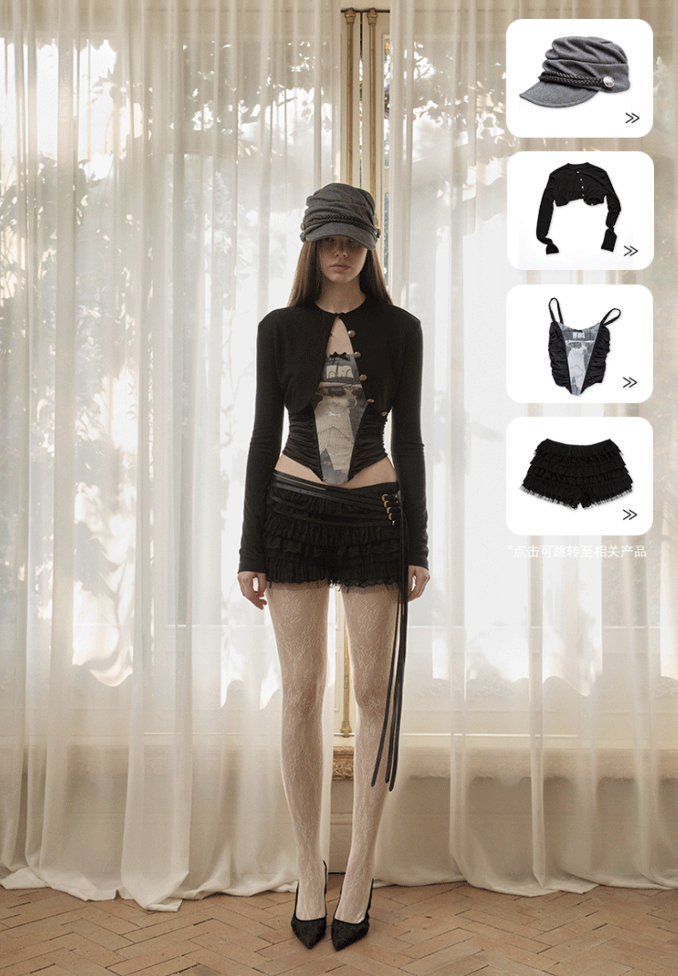 IN STOCK ♱ METAL BUTTON CROPPED KNIT BOLERO JACKET - 2colors - Image 15