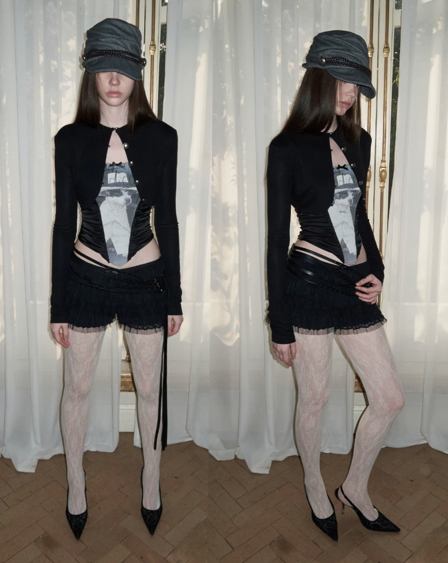IN STOCK ♱ METAL BUTTON CROPPED KNIT BOLERO JACKET - 2colors - Image 16