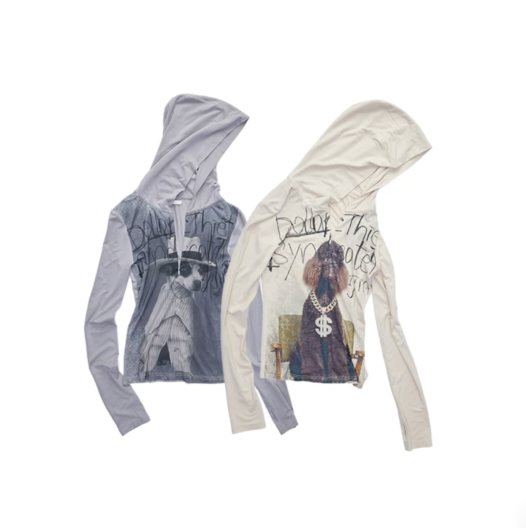 IN STOCK ♱ SNAP ZIP-UP HOODED FITTED T-SHIRT - 2colors - Image 4