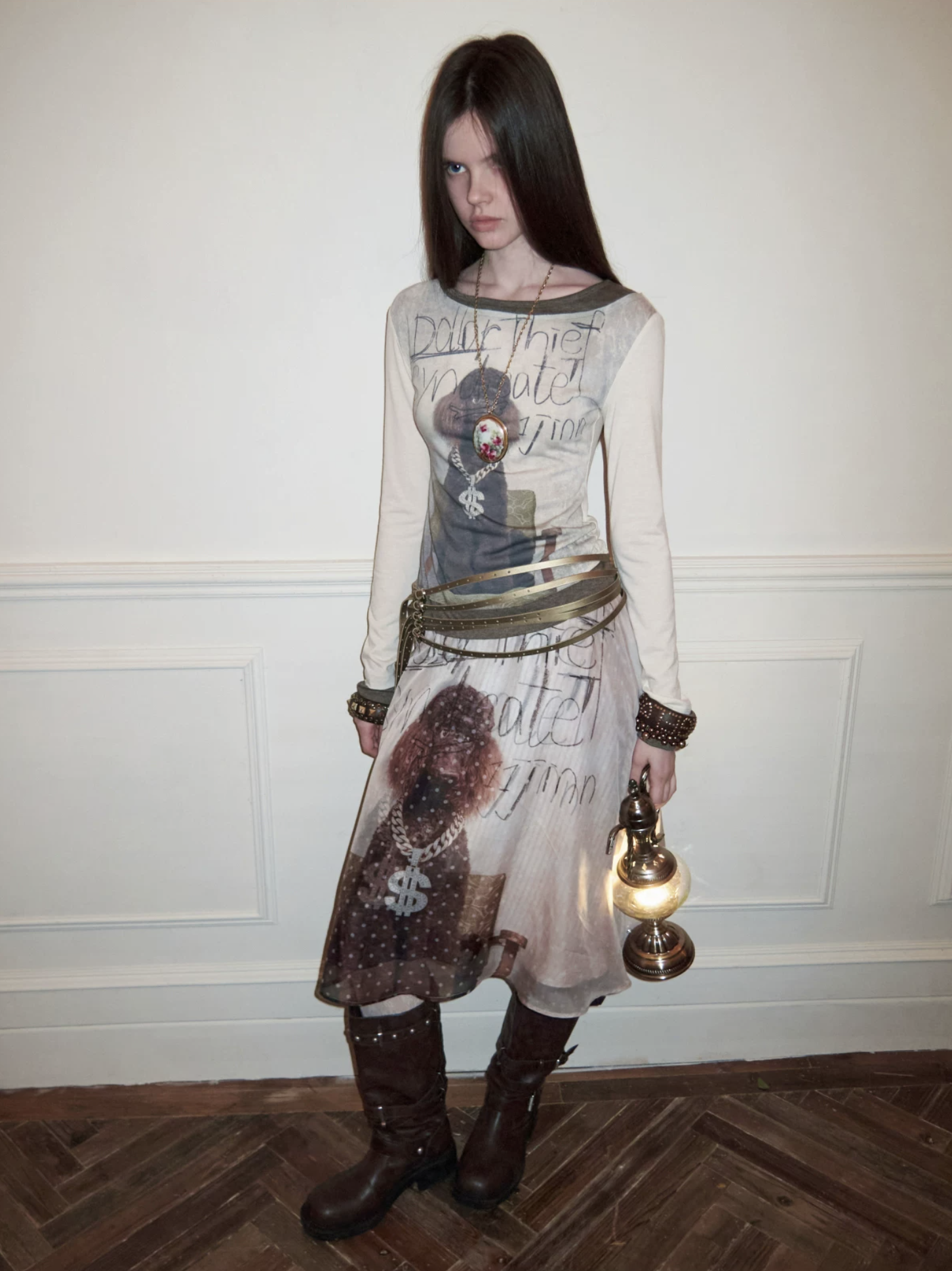 IN STOCK ♱ LAYERED SHEER CHIFFON A-LINE MIDI SKIRT - 2colors - Image 16