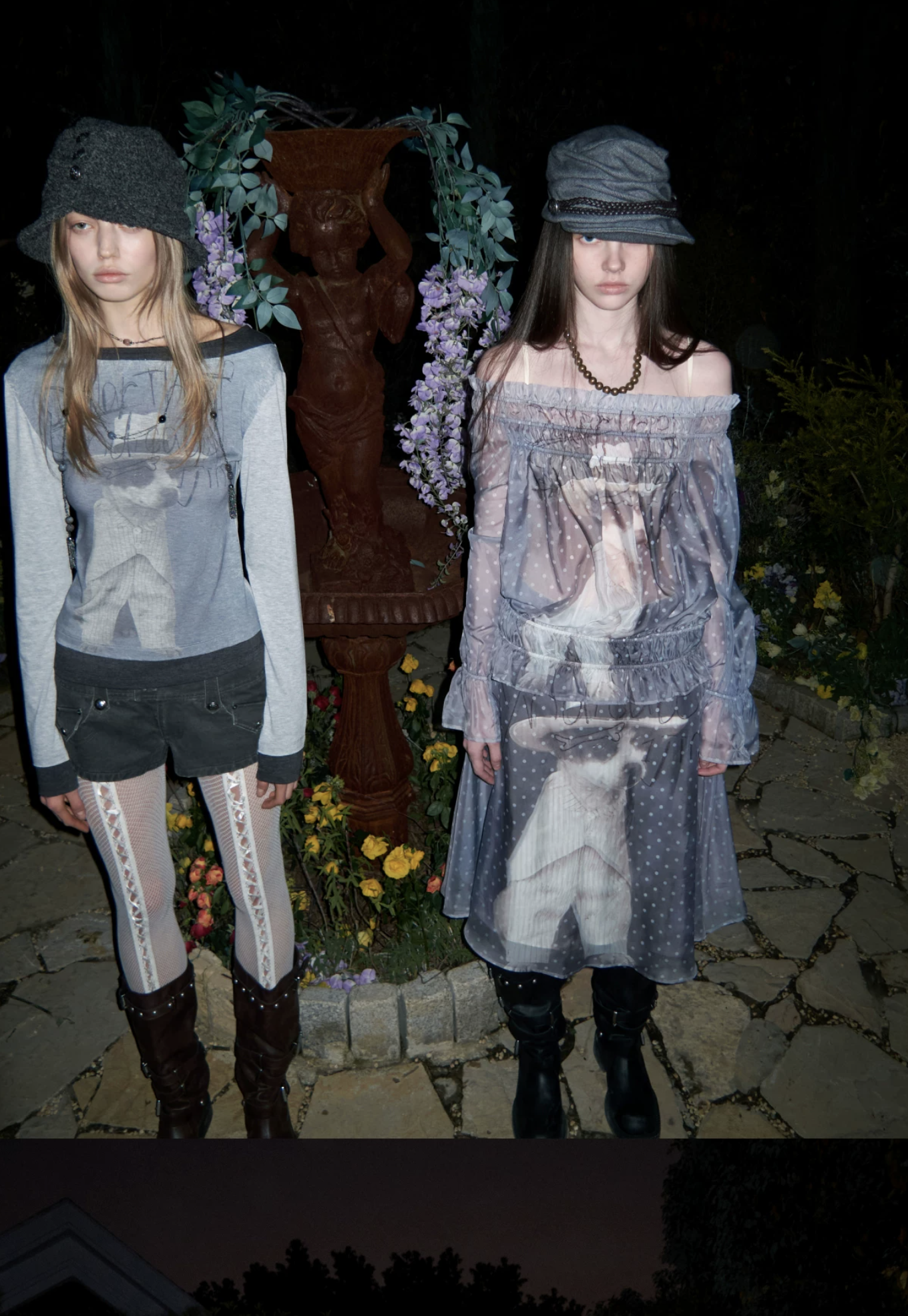IN STOCK ♱ SNAP LAYERED-EFFECT GRAPHIC T-SHIRT - 2colors - Image 4