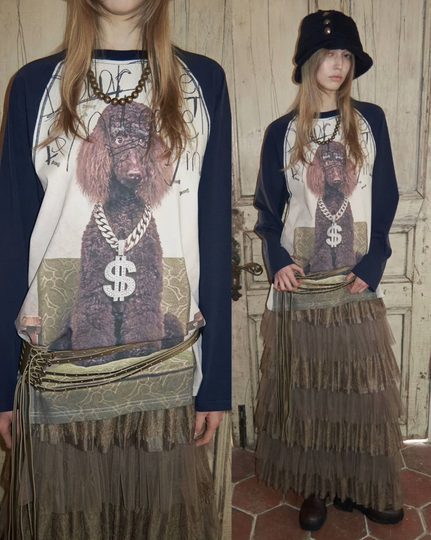 IN STOCK ♱ SNOOZE CRYSTAL GRAPHIC LONG-SLEEVE T-SHIRT - 2colors - Image 4