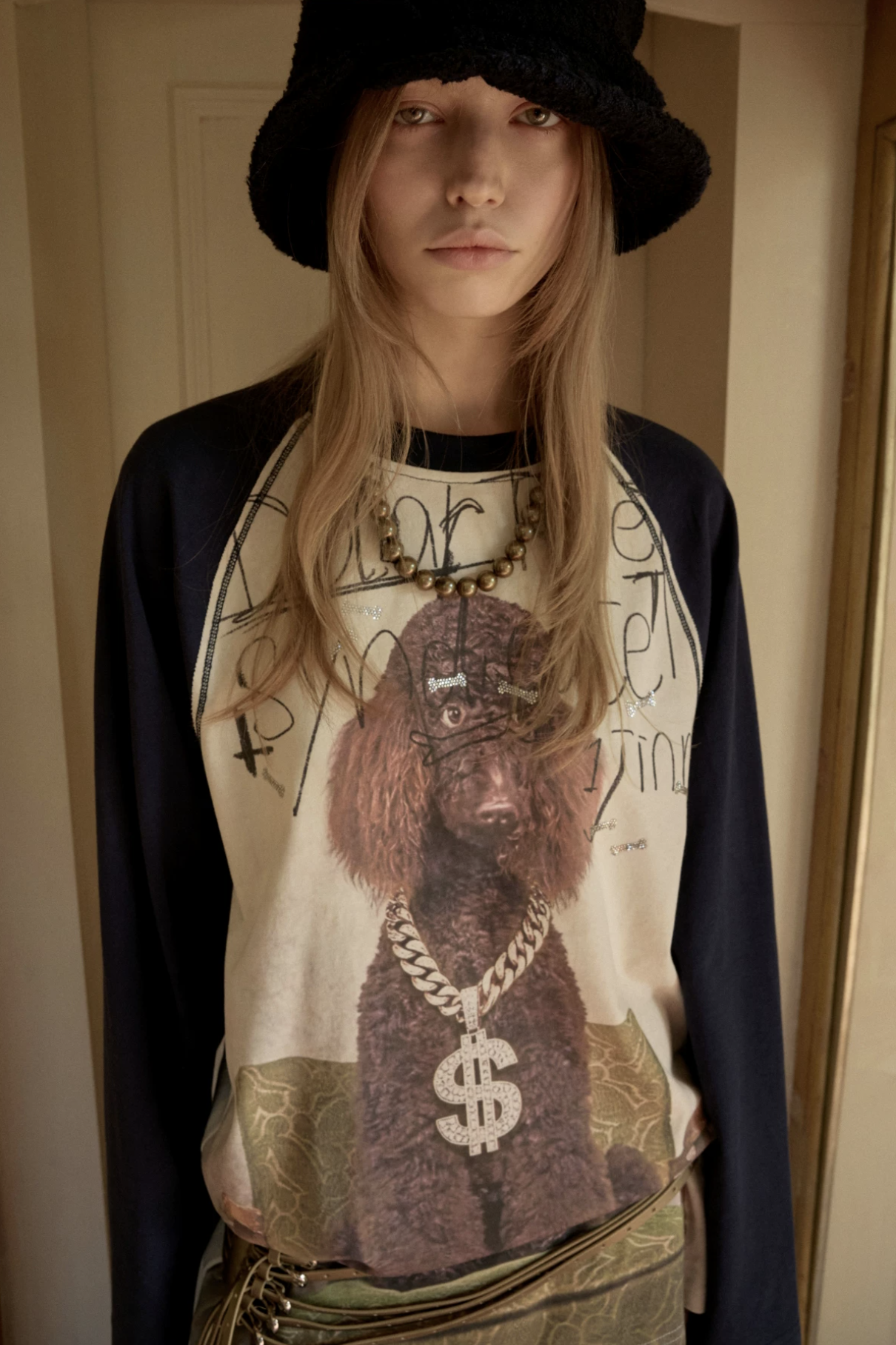 IN STOCK ♱ SNOOZE CRYSTAL GRAPHIC LONG-SLEEVE T-SHIRT - 2colors - Image 7
