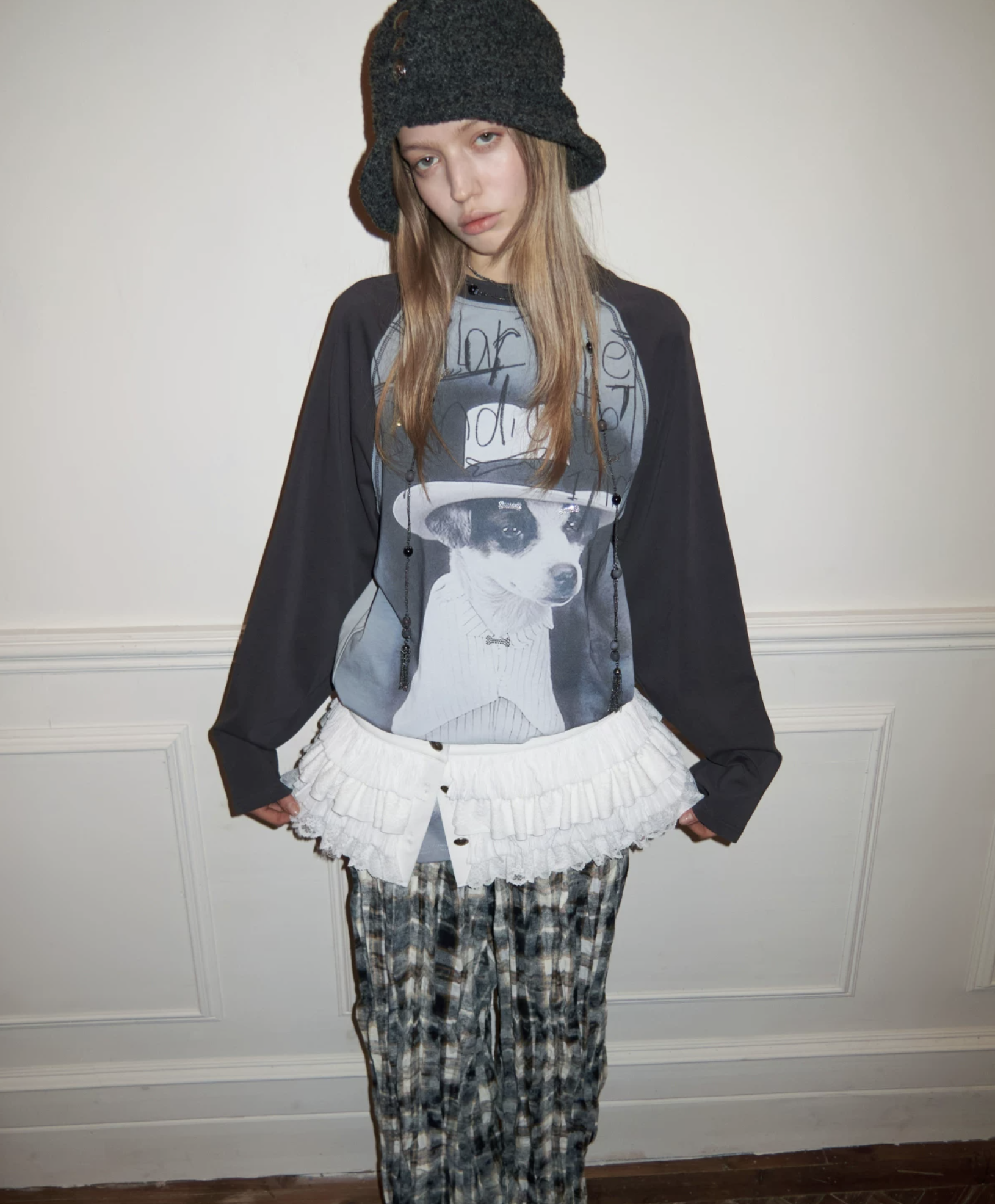 IN STOCK ♱ SNOOZE CRYSTAL GRAPHIC LONG-SLEEVE T-SHIRT - 2colors - Image 16