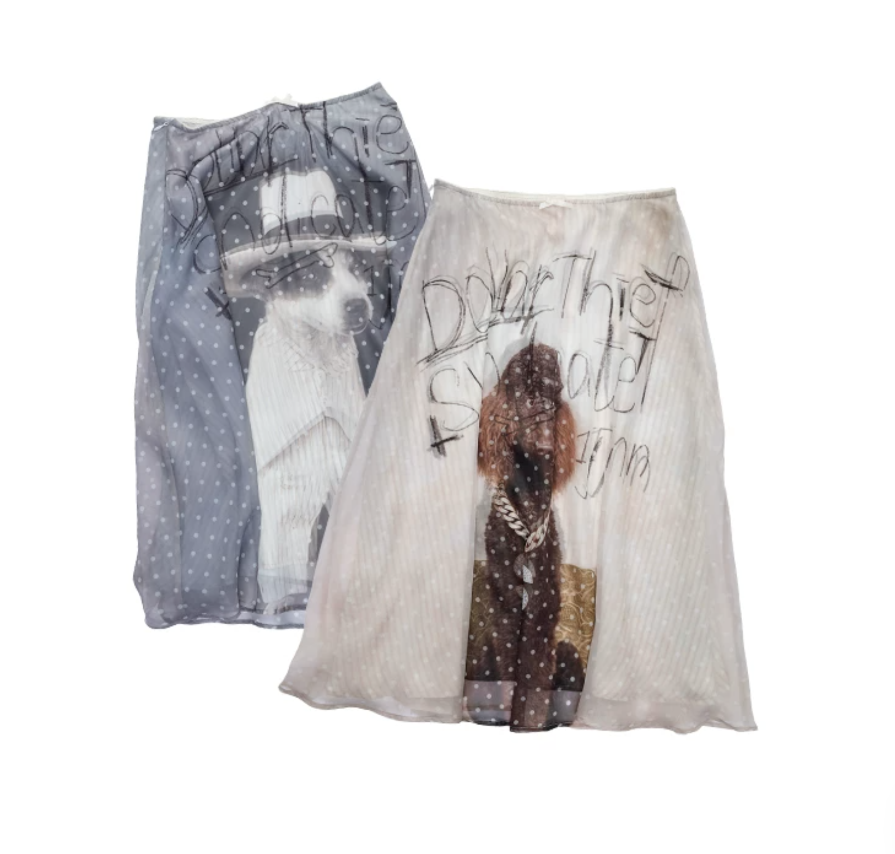 IN STOCK ♱ LAYERED SHEER CHIFFON A-LINE MIDI SKIRT - 2colors - Image 5