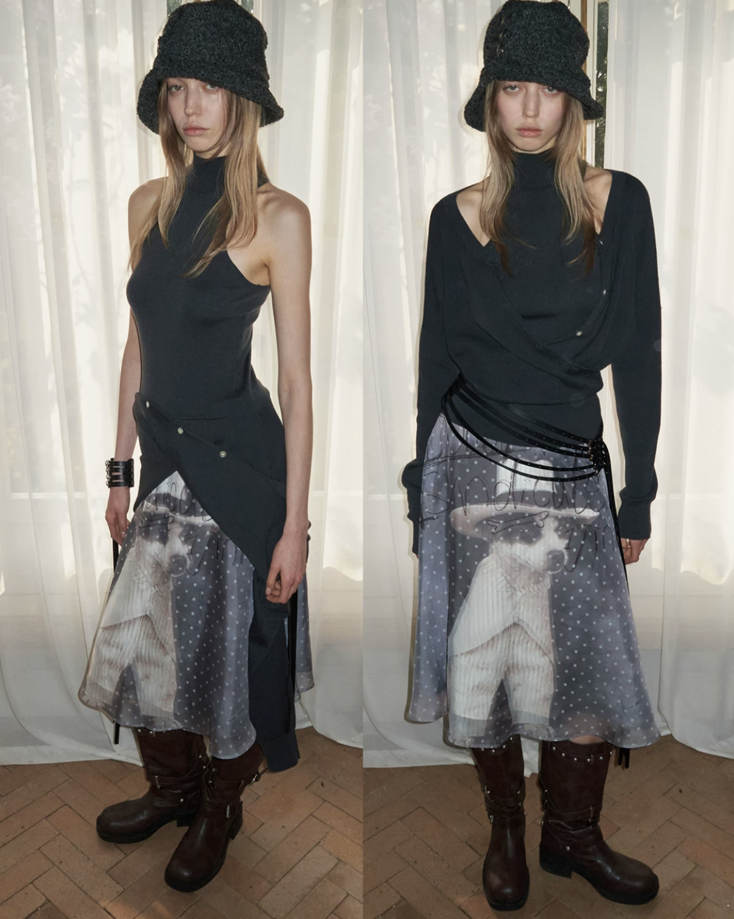 IN STOCK ♱ LAYERED SHEER CHIFFON A-LINE MIDI SKIRT - 2colors - Image 29